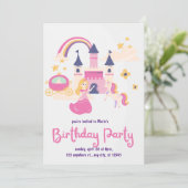 Mooie kinderfeest uitnodiging (Staand voorkant)