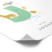 Mooie kinderkamer gepersonaliseerde alfabet letter poster (Hoek)