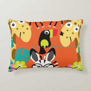 Mooie kinderkamer jungle dieren decoratie accent kussen