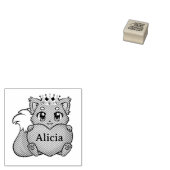 Mooie Kindernaam Rubber Stempel (Gestempeld)