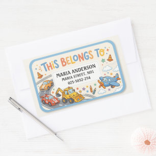 Mooie Kindernaamlabels : Dit is van Rechthoekige Sticker