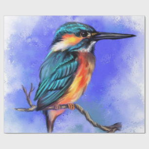 Mooie Kingfisher Bird - Migigly Waterverf Art Cadeaupapier