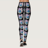 Mooie kip en bloemen leggings (Achterkant)