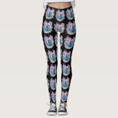 Mooie kip en bloemen leggings (Voorkant)