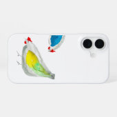 Mooie kippen aquarel kunst iPhone 16 hoesje (Achterkant horizontaal)