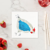 Mooie kippen aquarel servet (Insitu)