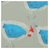 Mooie kippen aquarel stof (Close Up)