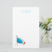 Mooie kippen waterverf briefpapier (Staand voorkant)