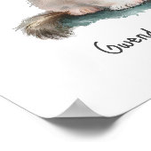 Mooie kitten met blauwe ogen aquarel kinderkamer k poster (Hoek)