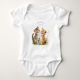 Mooie Kittens Aquarel Bloemen Romper