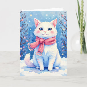 Mooie Kittens Deken Vakantie Wenskaart Feestdagen Kaart