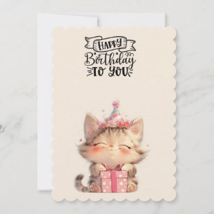 Mooie Kittens Verjaardagskaart Adorabel Kaart