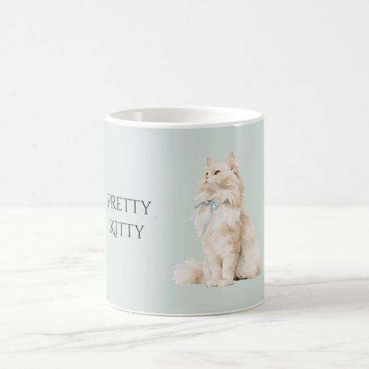 Mooie Kitty Blauwe Strik Koffiemok (Center)