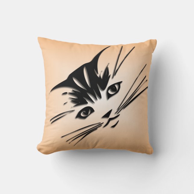 Mooie Kitty Kat Gezicht Kussen (Voorkant)