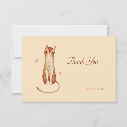 Mooie Kitty Notitiekaart (Voorkant)