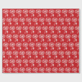 Mooie Klaproos Bloem Rood Patroon Cadeaupapier (Vlak)