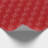 Mooie Klaproos Bloem Rood Patroon Cadeaupapier (Hoek)