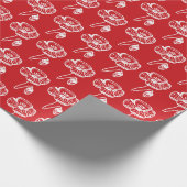 Mooie Klaproos Bloemig Rood Patroon Cadeaupapier (Hoek)