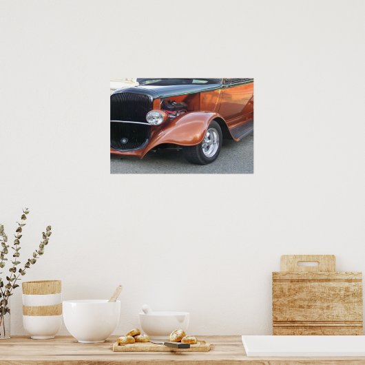 Mooie klassieke auto-Bronze Poster (Keuken)