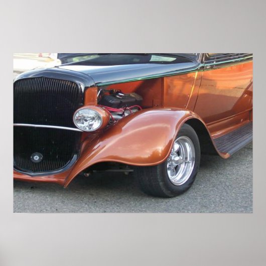 Mooie klassieke auto-Bronze Poster (Voorkant)