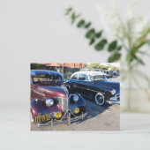 Mooie klassieke auto's op het Show van de auto Briefkaart (Staand voorkant)