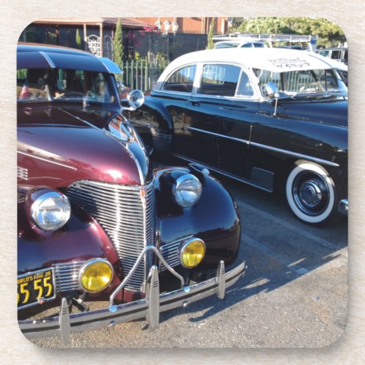 Mooie klassieke auto's op het Show van de auto Drankjes Onderzetter (Voorkant)