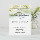Mooie klassieke bruiloft uitnodiging (Staand voorkant)