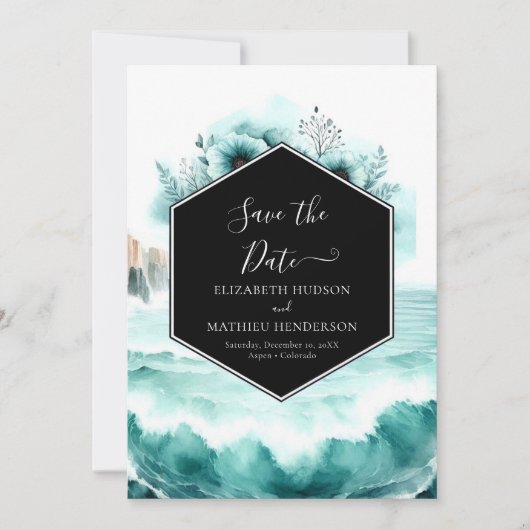 Mooie klassieke nautische bruiloft save the date (Voorkant)