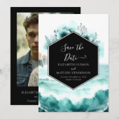 Mooie klassieke nautische bruiloft save the date (Voorkant / Achterkant)