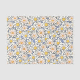 Mooie klassieke retro patroon l Gele bloemen Tissuepapier