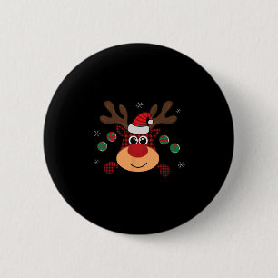 Mooie klassieke winter rode buffel plaid springen ronde button 5,7 cm