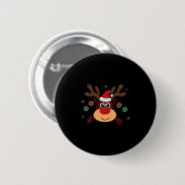 Mooie klassieke winter rode buffel plaid springen ronde button 5,7 cm (Voorkant /achterkant)