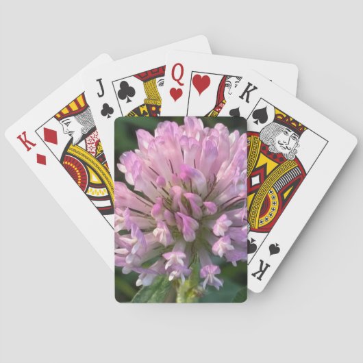 Mooie klaver bloem pokerkaarten (Achterkant)