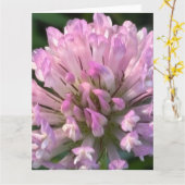 Mooie klaverbloem kaart (Gele Bloem)