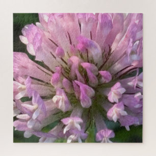 Mooie klaverbloem legpuzzel