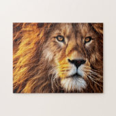 Mooie kleding van het gezicht van Lion Legpuzzel (Horizontaal)