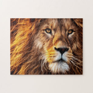 Mooie kleding van het gezicht van Lion Legpuzzel