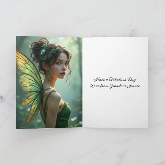 Mooie kleindochter betoverd 12e verjaardag kaart