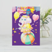 Mooie kleindochter's Kaart. Bedankkaart (Staand voorkant)