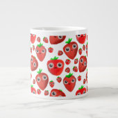 Mooie kleine aardbeien grote koffiekop (Voorkant)