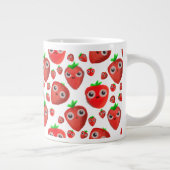 Mooie kleine aardbeien grote koffiekop (Rechts)