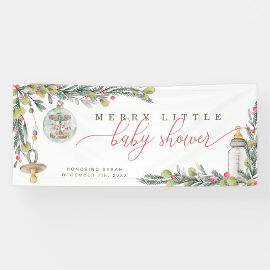 Mooie Kleine Baby Shower Feest Banner (Horizontaal)