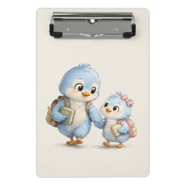 Mooie Kleine Blauwe Vogel Mini Klembord