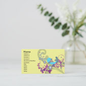 Mooie kleine blauwe vogel vector visitekaartje (Staand voorkant)