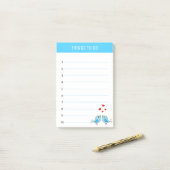 Mooie kleine blauwe vogels & harten Dingen om te d Post-it® Notes (Op bureau)