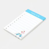 Mooie kleine blauwe vogels & harten Dingen om te d Post-it® Notes (Schuin)