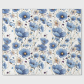 Mooie kleine blauwe wilde bloem cadeaupapier (Vlak)