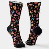 Mooie Kleine Bloemen Sokken (Gebogen)