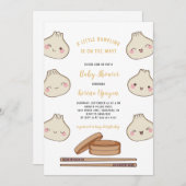 Mooie Kleine Dumpling Baby Shower Uitnodiging (Voorkant / Achterkant)