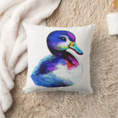 Mooie kleine eend in waterverf kussen (Deken)